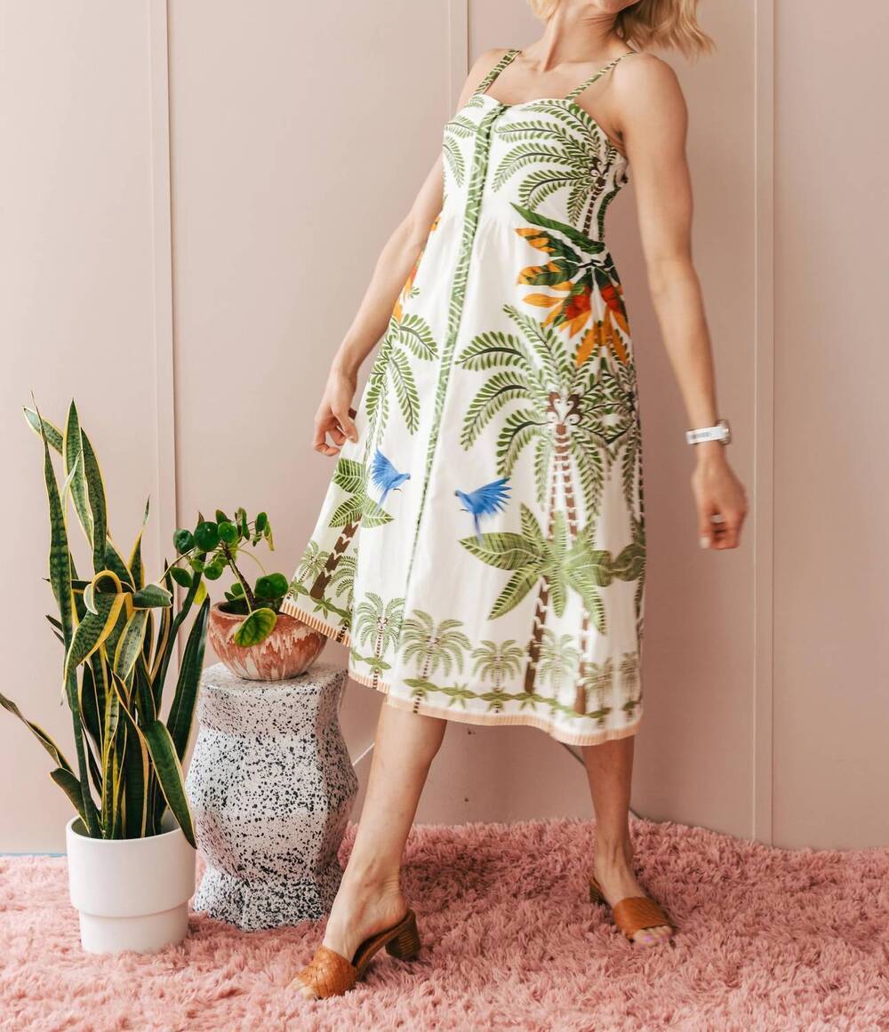 NEW AYLAYA kennedy midi dress in multi